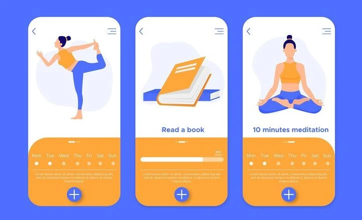 Yoga app mockup