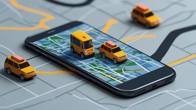 Digital fleet management illustration