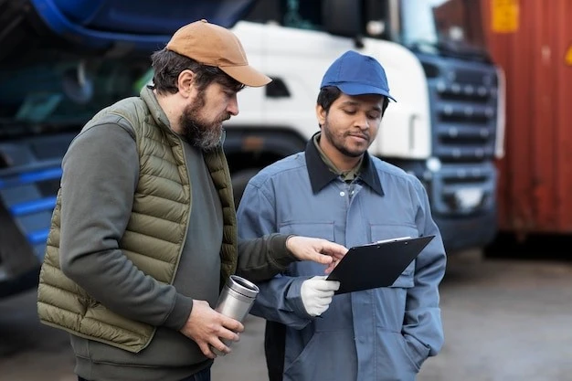 Two fleet managers discussing schedule