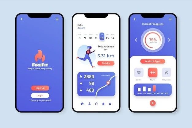 iOS app screens