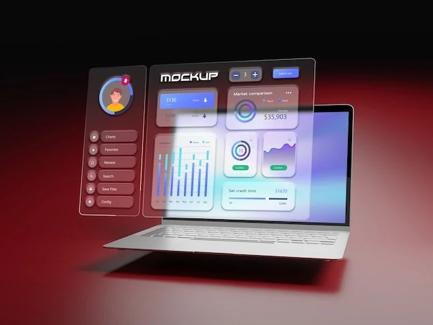 Mockup of a software product
