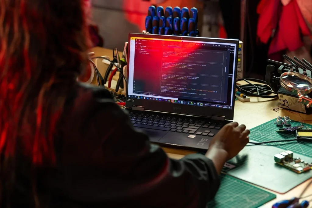 Software dev working